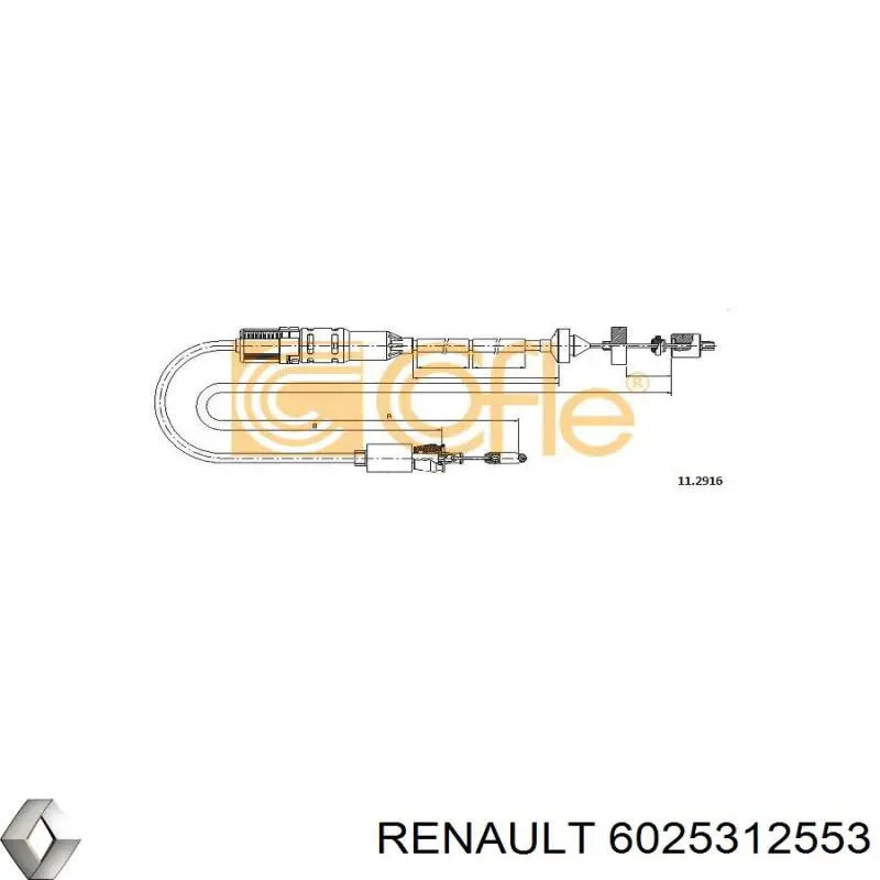 Купити 6025312553 Renault (RVI) Трос зчеплення