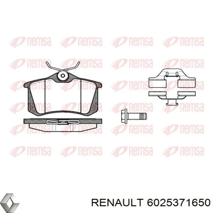 6025371650 Renault (RVI) Колодки гальмівні задні, дискові