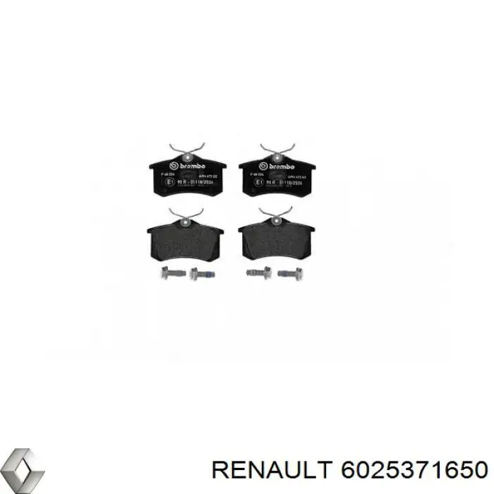 Задні гальмівні колодки Renault (RVI) 6025371650 ціна, від 17.58 USD
