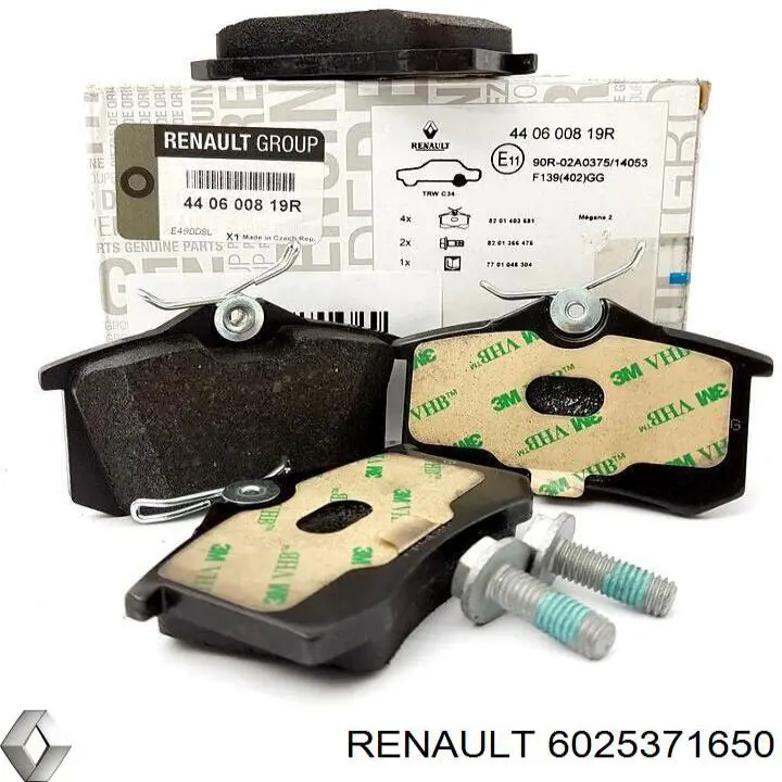 Задні дискові колодки Renault (RVI) 6025371650