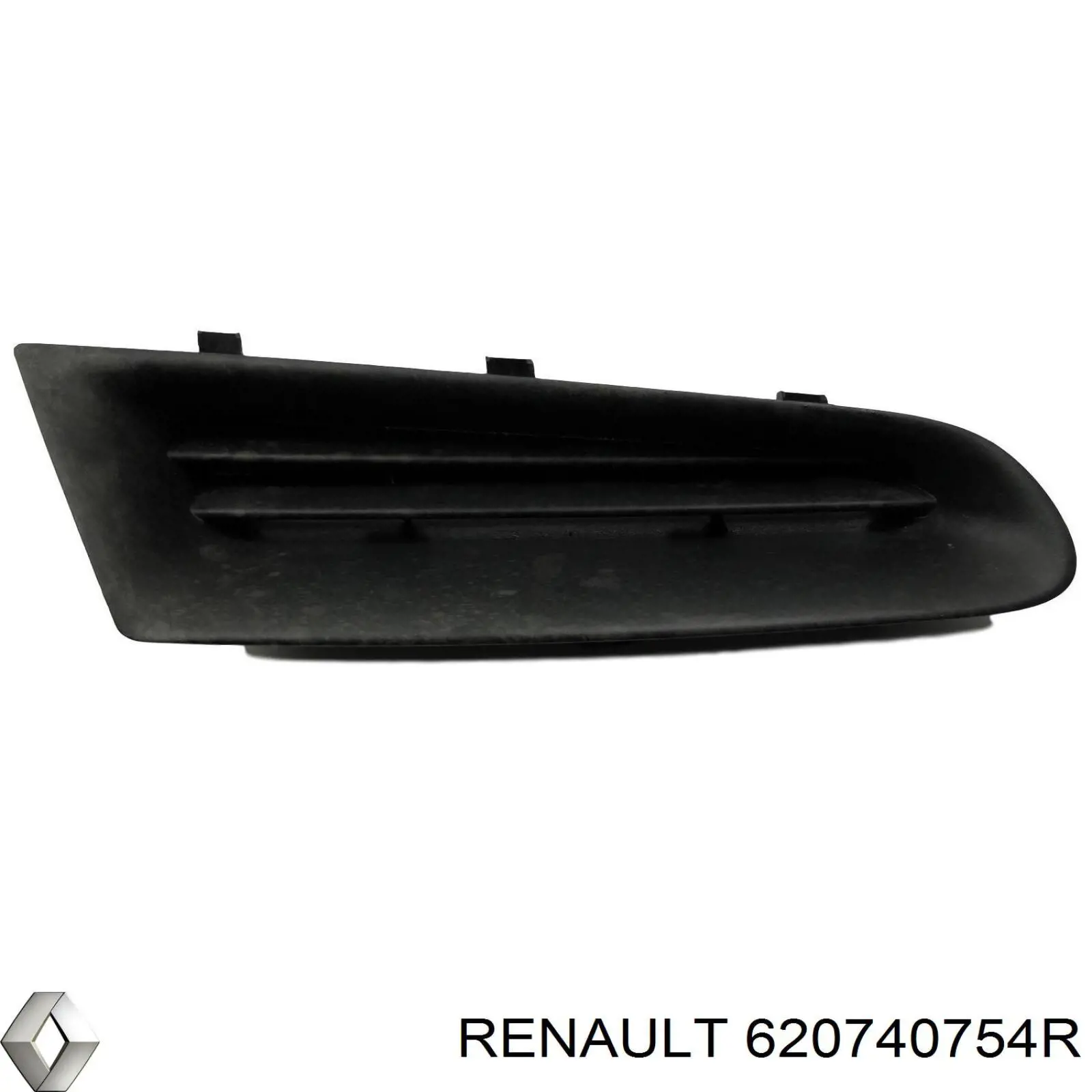 620740754R Renault (RVI) Заглушка, решітка протитуманних фар бампера переднього, права