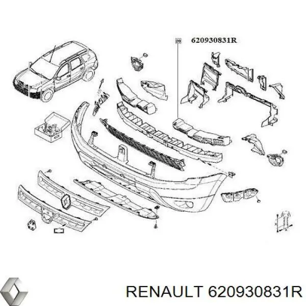 620930831R Renault (RVI) абсорбер (наповнювач бампера переднього)