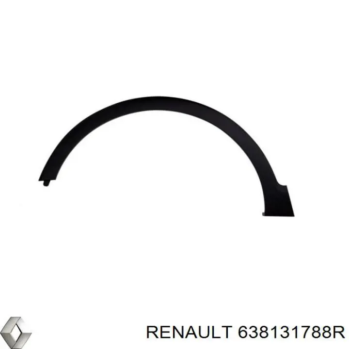 Купити 638131788R Renault (RVI) Молдинг арки крила переднього, лівий