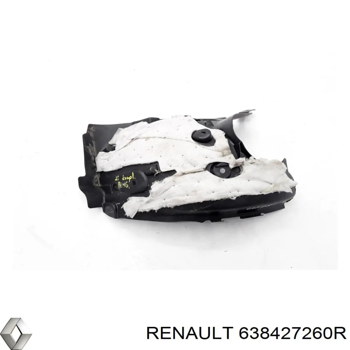 Підкрилок переднього крила, правий задній 638429560R Renault (RVI)
