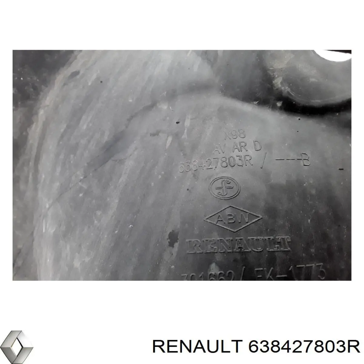 Купити 638423957R Renault (RVI) Підкрилок переднього крила, правий задній