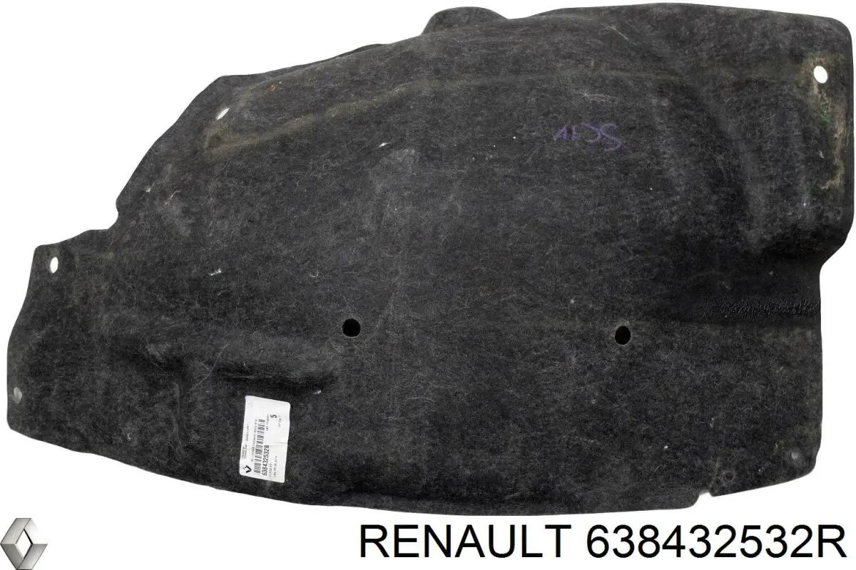 638432532R Renault (RVI) Підкрилок переднього крила, лівий задній