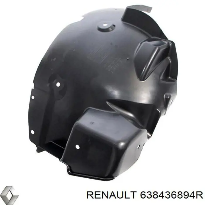 Підкрилок переднього крила, лівий задній Renault (RVI) 638436894R ціна, від 17.76 USD