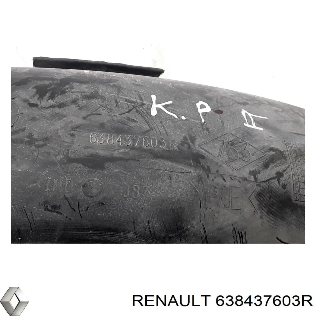 Підкрилок переднього крила, лівий задній Renault (RVI) 638437392R ціна, від 19.97 USD