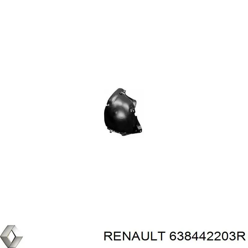 Підкрилок переднього крила, правий передній Renault (RVI) 638442203R ціна, від 46.02 USD