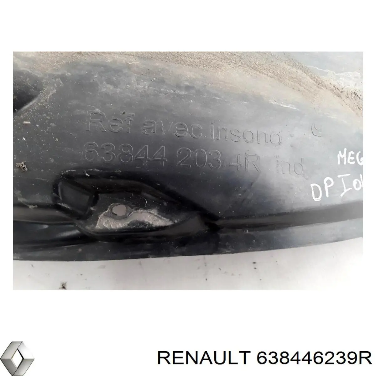 Купити 638446239R Renault (RVI) Підкрилок переднього крила, правий передній