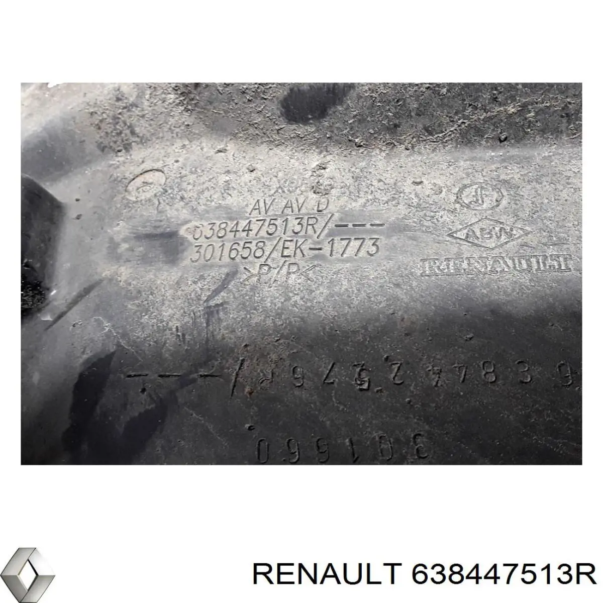 Підкрилок переднього крила, правий передній Renault (RVI) 638447513R ціна, від 14.79 USD