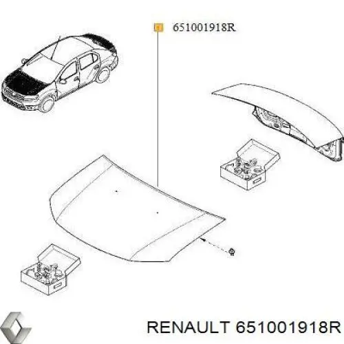 651001918R Renault (RVI) капот