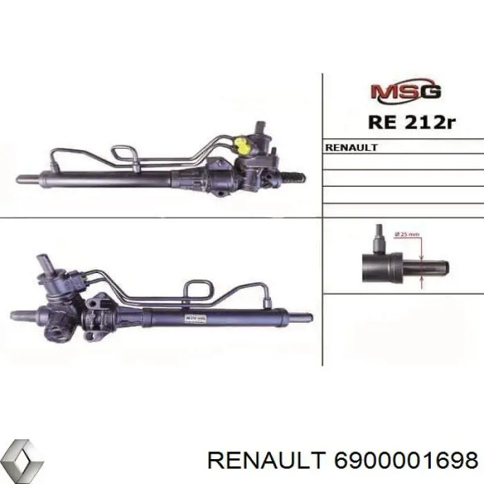 Купити 6900001698 Renault (RVI) Рульова рейка