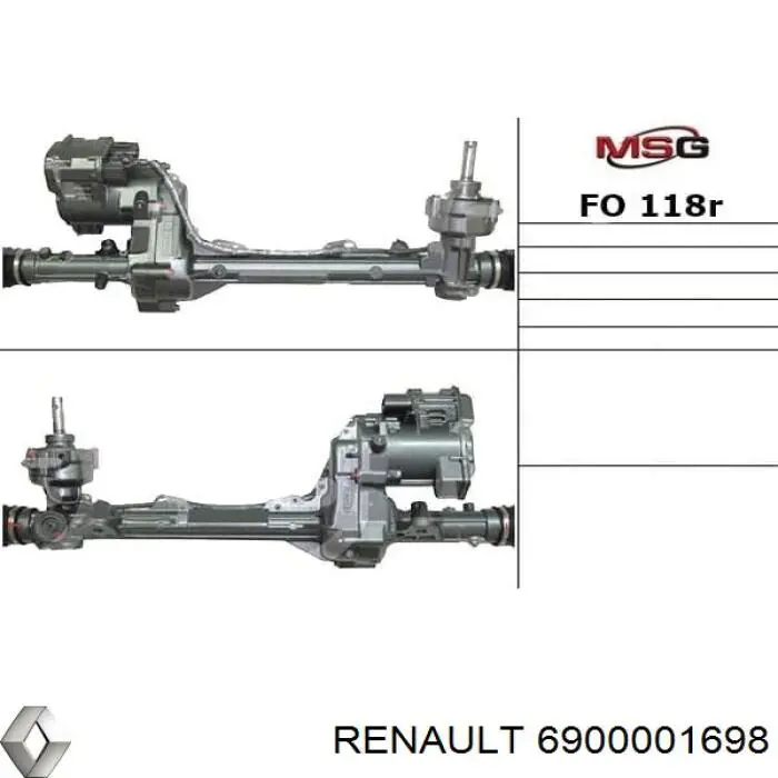 Рейка рульова 6900001698 Renault (RVI)