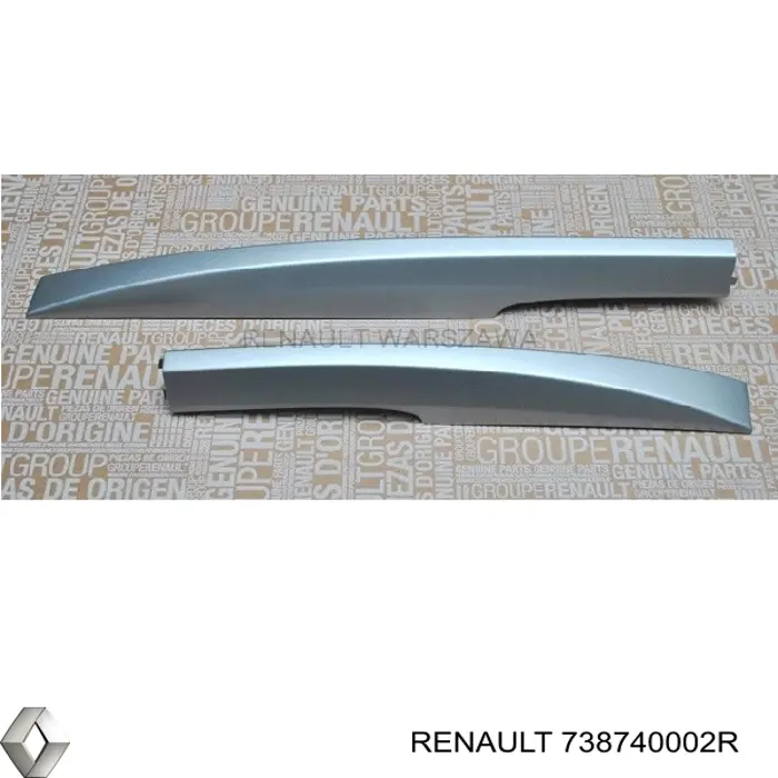 Заглушка рейки/рейлинга багажника даху, права Renault Laguna 3 (KT0) (Рено Лагуна)