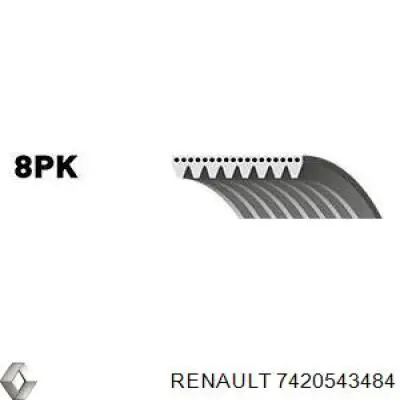 7420543484 Renault (RVI) ремінь приводний, агрегатів
