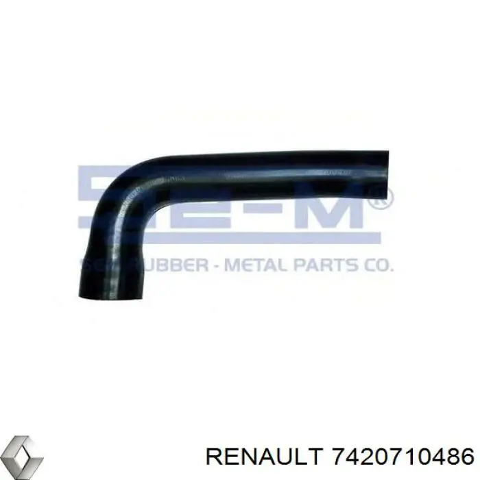 Шланг/патрубок радіатора охолодження, верхній 7482256614 Renault (RVI)