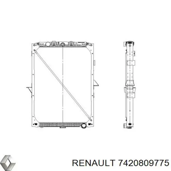 7420809775 Renault (RVI) Радіатор охолодження двигуна