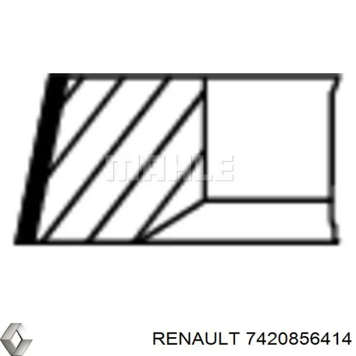 Кільця поршневі на 1 циліндр, STD. 7420856414 Renault (RVI)