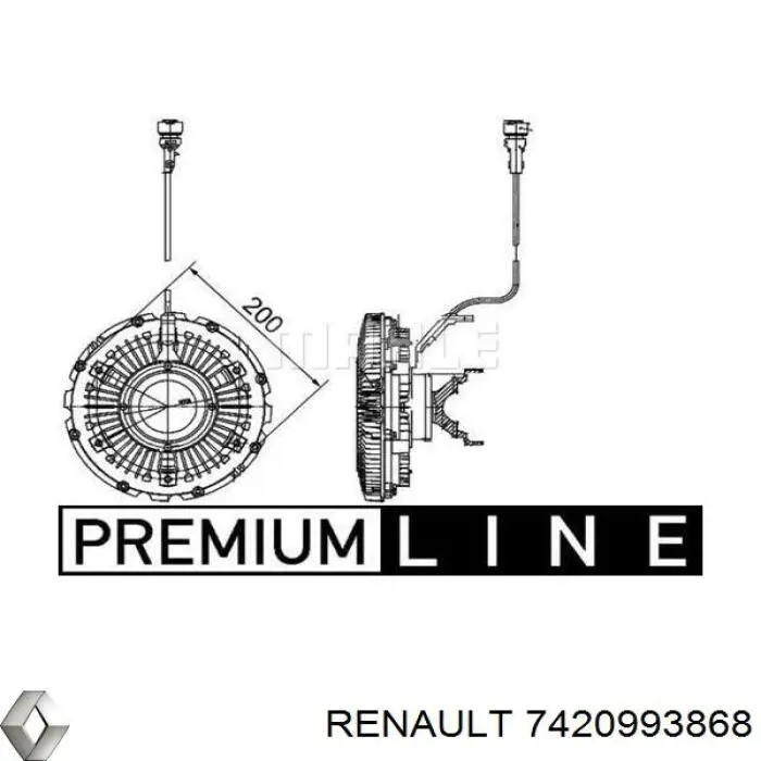 Вискомуфта вентилятора 7420993868 Renault (RVI)