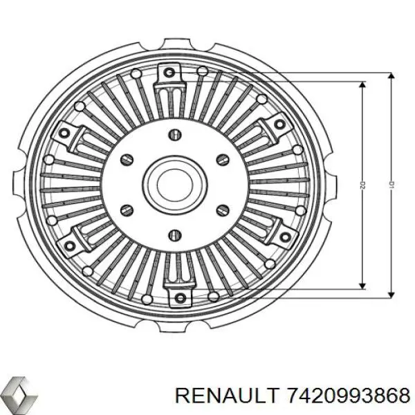 Купити 7420993868 Renault (RVI) Муфта вязкостная системи охолодження