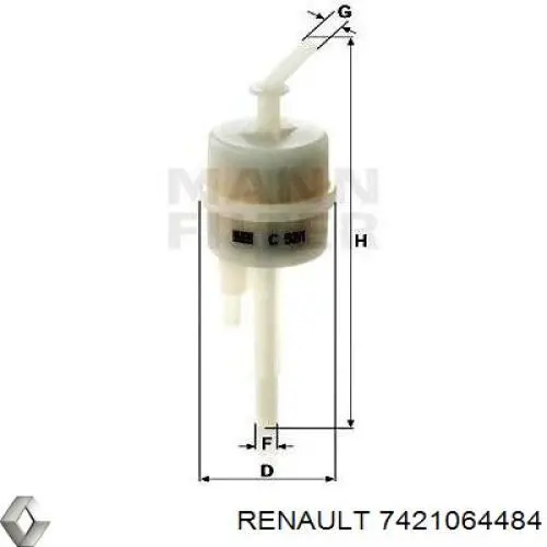 7421743197 Renault (RVI) Фільтр палива