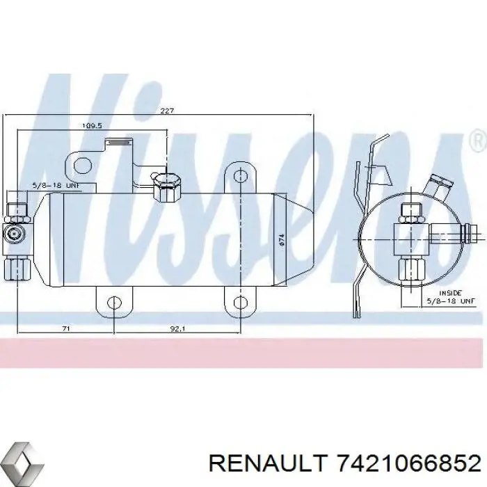 Купити 7421066852 Renault (RVI) Ресивер-осушувач кондиціонера