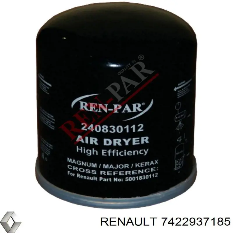 Купити 7422937185 Renault (RVI) Фільтр осушувача повітря (вологомастиловідділювача) (TRUCK)