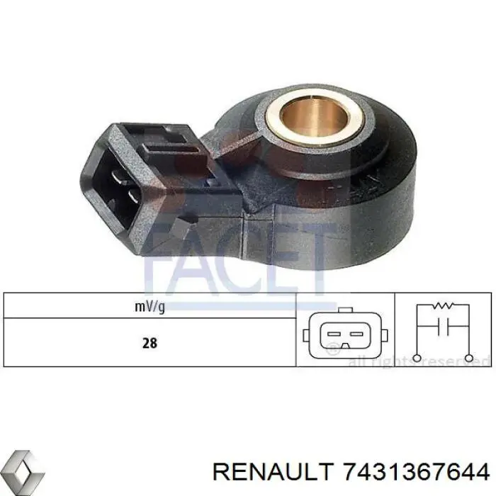 7431367644 Renault (RVI) датчик детонації