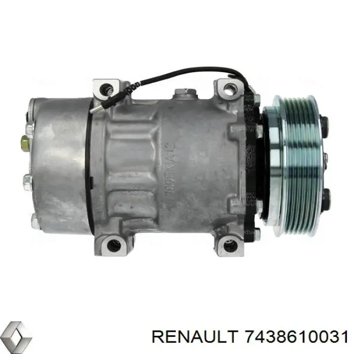 Компресор системи кондиціювання Renault (RVI) 7438610031 ціна, від 56.37 USD