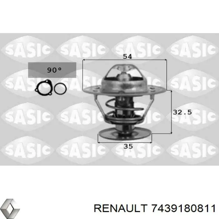 Автомобільний термостат Renault (RVI) 7439180811 ціна, від 17.67 USD