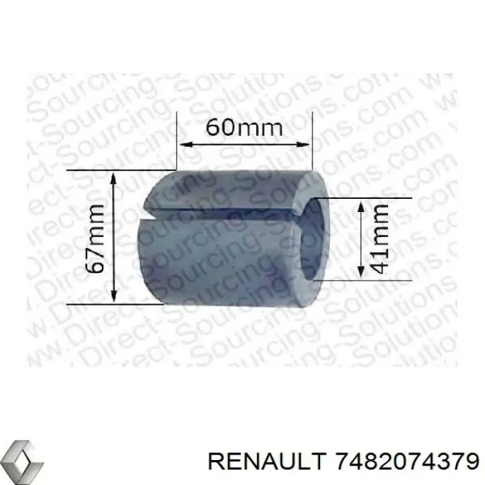 Втулка переднього стабілізатора 7482074379 Renault (RVI)