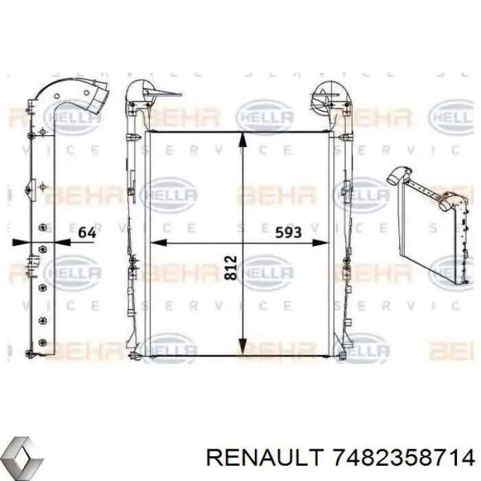 Інтеркулер 7482358714 Renault (RVI)