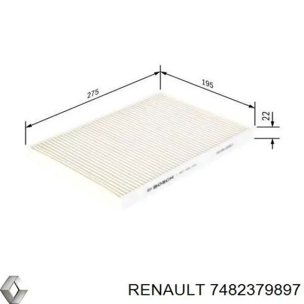 Фільтр салону 7423515403 Renault (RVI)
