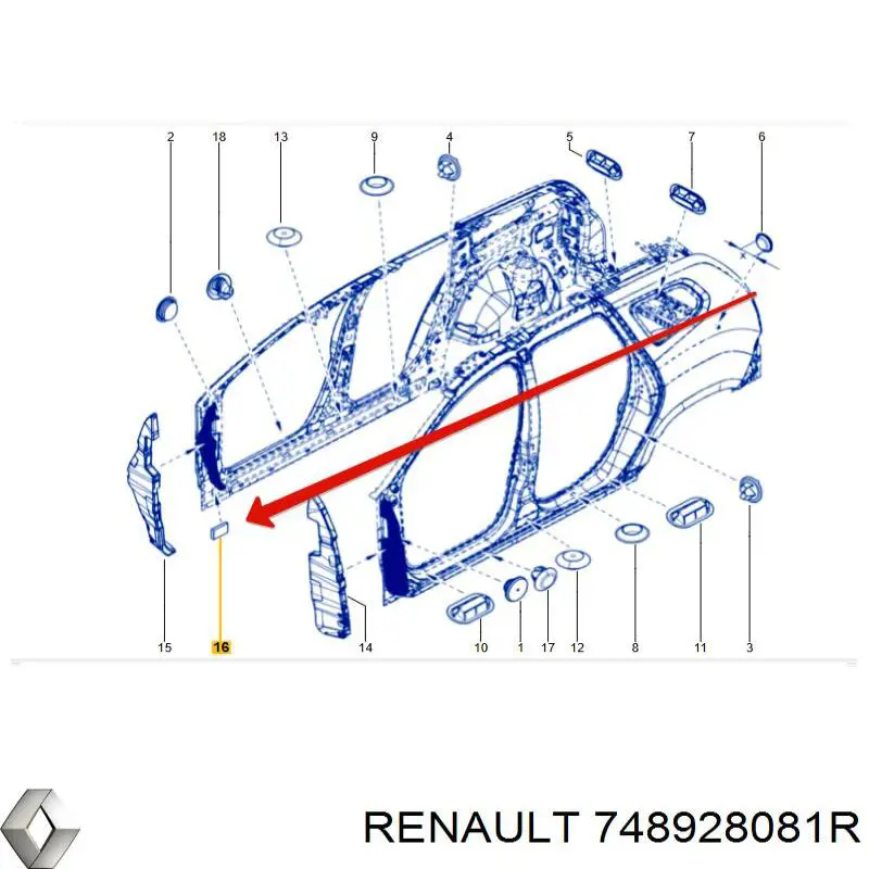  Renault (RVI) 748928081R ціна, від 4.79 USD