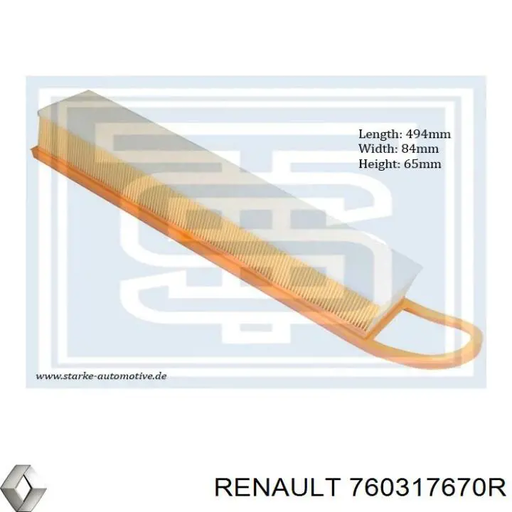 Крило заднє ліве 760317670R Renault (RVI)