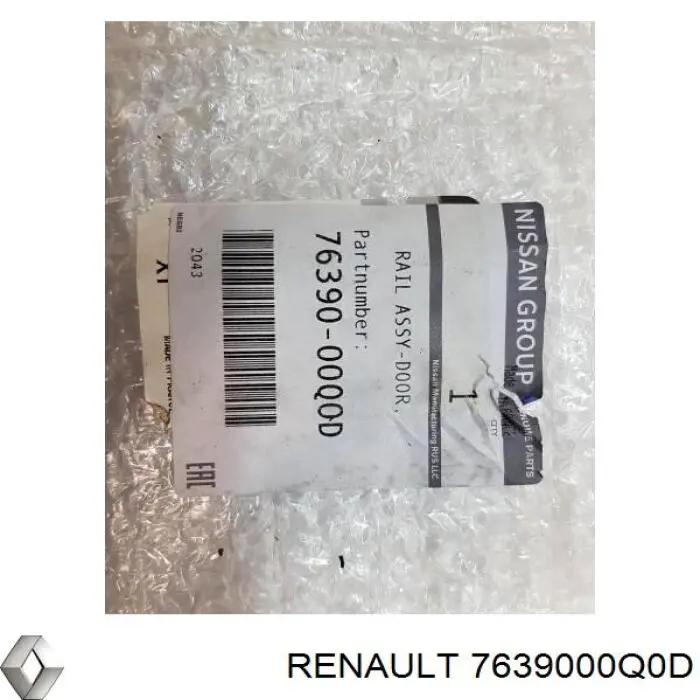 7639000Q0D Renault (RVI) рейка направляюча зсувної двері, центральна права