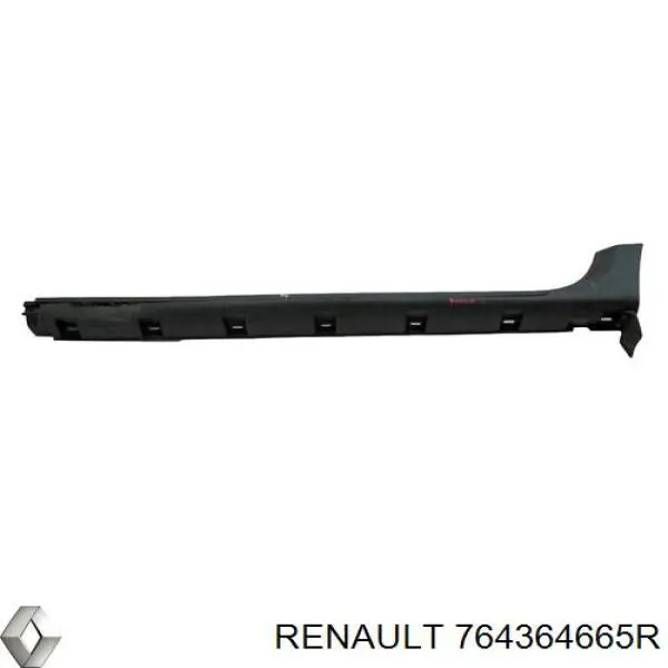 Купити 764364665R Renault (RVI) Накладка зовнішня (молдинг) порога, передня права