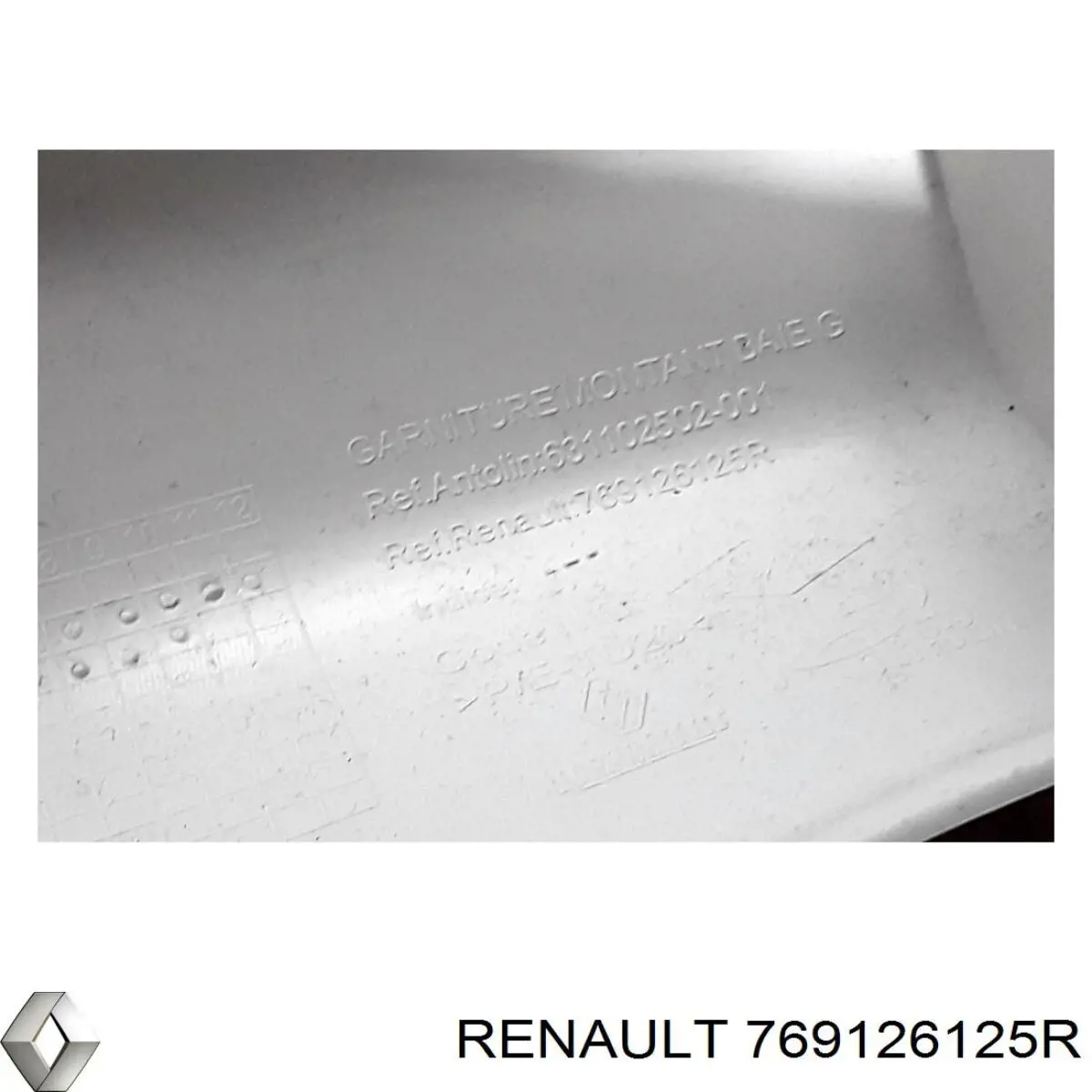 Обшивка стійки кузова внутрішня, передня ліва Renault (RVI) 769126125R ціна, від 32.41 USD