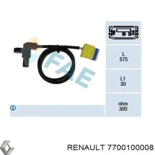 7700100008 Renault (RVI) датчик швидкості