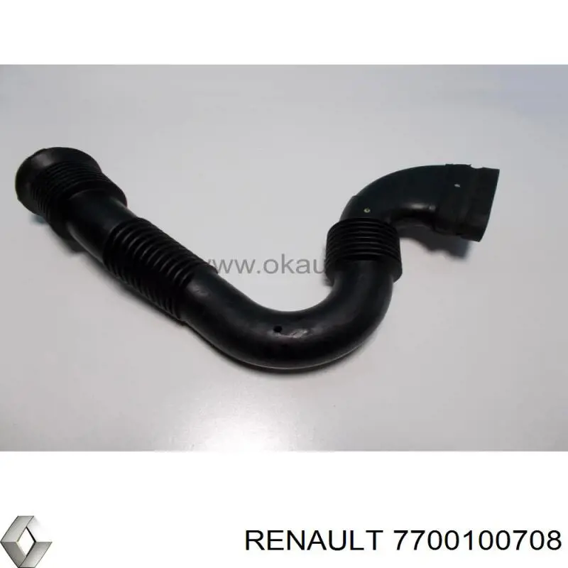 Патрубок повітряний, вхід повітряного фільтра Renault (RVI) 7700100708 ціна, від 11.67 USD