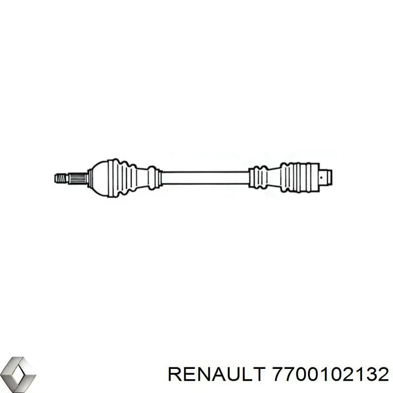 Піввісь (привід) передня, права 7700102132 Renault (RVI)