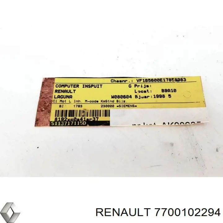  7700102294 Renault (RVI)