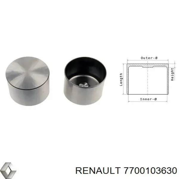 Штовхач клапана гідравлічний Renault (RVI) 7700103630 ціна, від 9.21 USD