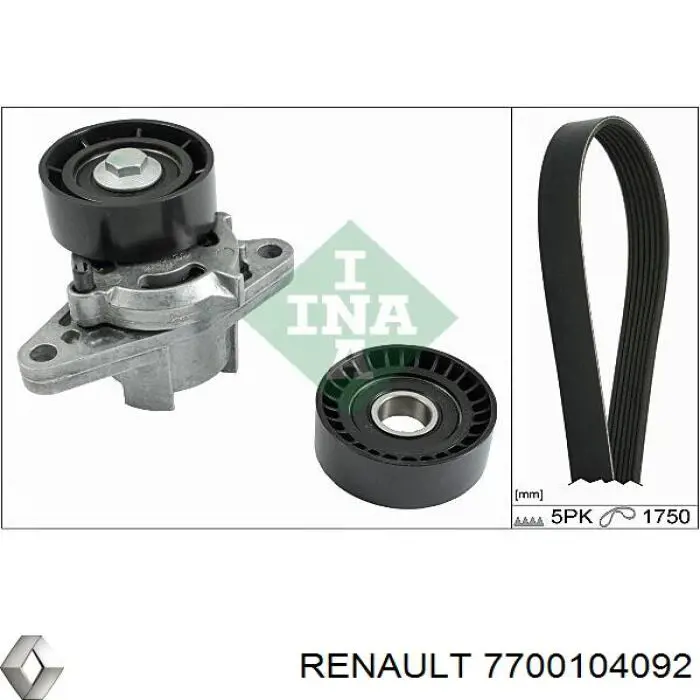 7700104092 Renault (RVI) ролик приводного ременя, паразитний