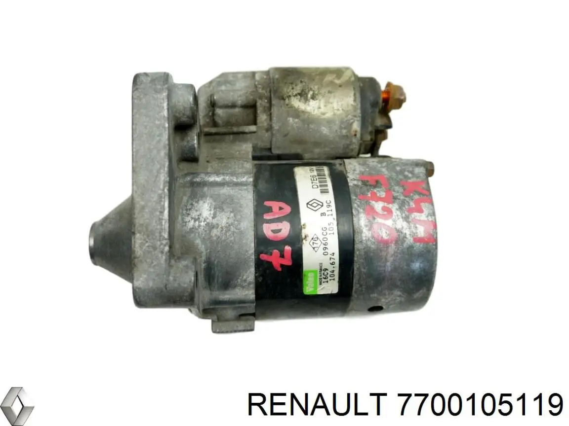 Стартер Renault (RVI) 7700105119 ціна, від 71.52 USD