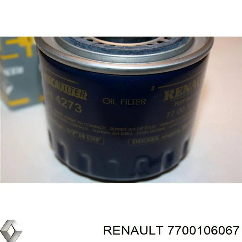 7700106067 Renault (RVI) фільтр масляний