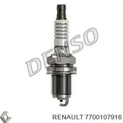 Свічки запалювання 7700107916 Renault (RVI)