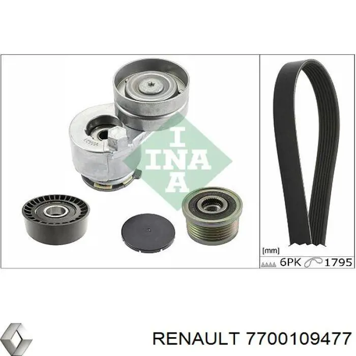 7700109477 Renault (RVI) ремінь приводний, агрегатів