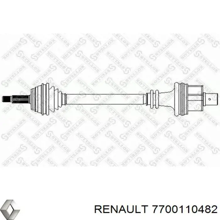 Піввісь передня, права Renault (RVI) 7700110482 ціна, від 76.62 USD